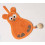 DOUDOU ATTACHE TETINE OURSON ORANGE 9
