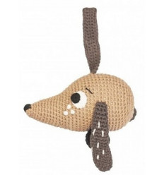 CROCHET MUSICAL PULL TOY DOG 201