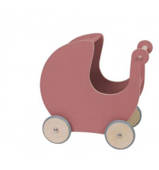 WOODEN DOLLS PRAM DARK ROSE 8