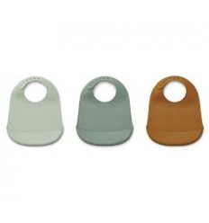 MARU SILICONE BIB 3P PEPPERMINT MIX 22