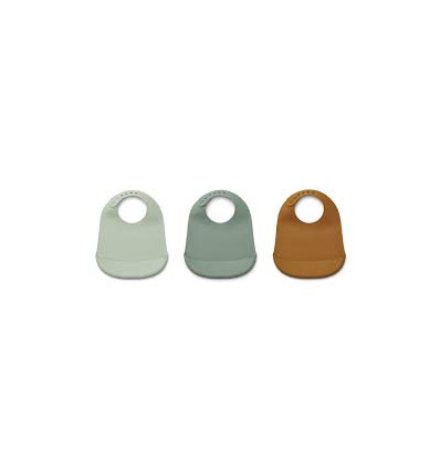 MARU SILICONE BIB 3P PEPPERMINT MIX 22