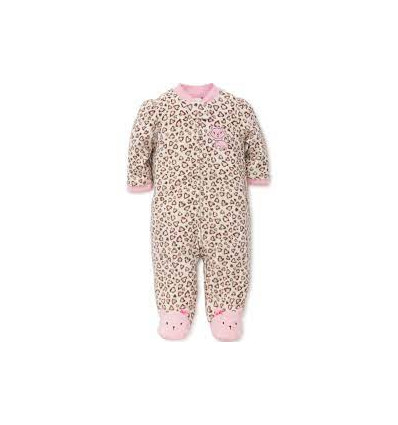 ONESIE WITH FEET 0/1M CUDDLY CAT 25