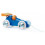 VOITURE DE COURSE BLEUE - ORANGE 9