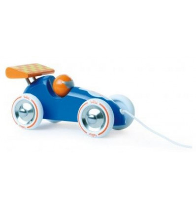 VOITURE DE COURSE BLEUE - ORANGE 9