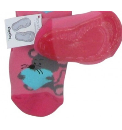 CHAUSETTES ANTI DERAPANT ROSE 5