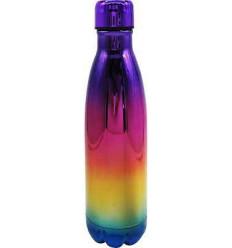 SCHOOL BOTTLE STAINL STEEL BOLD RAINB 25