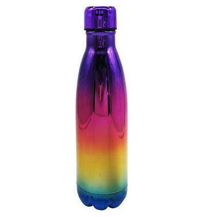 SCHOOL BOTTLE STAINL STEEL BOLD RAINB 25