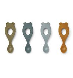LIVA SILICONE SPOON 4P SEA BLUE MULTI 22