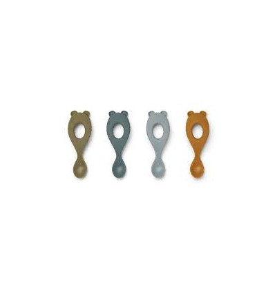 LIVA SILICONE SPOON 4P SEA BLUE MULTI 22
