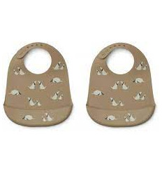 TILDA SILICONE BIB 2P DOG / OAT MIX 22