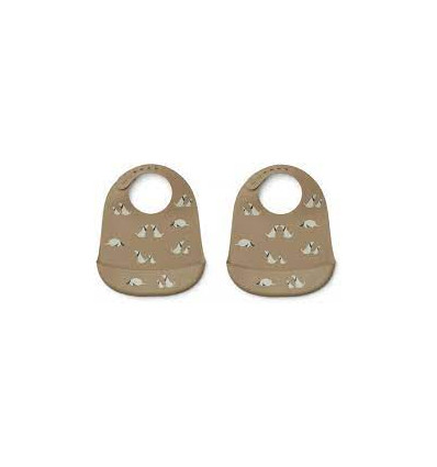 TILDA SILICONE BIB 2P DOG / OAT MIX 22