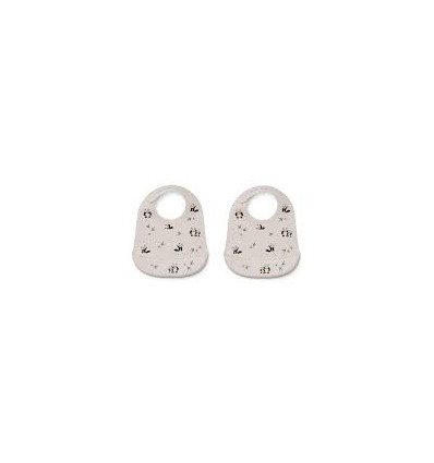 TILDA SIL BIB 2P PANDA PLAY/SEA SHELL 22