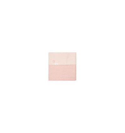WIEGDEK. WAFEL/FLANEL ANTW ROSA/PEB 23