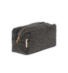 DARK GREY TEDDY POUCH 23