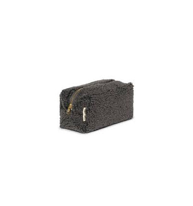 DARK GREY TEDDY POUCH 23