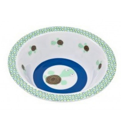 BOWL WITH SILICONE WILDLIFE TURTLE NAVY