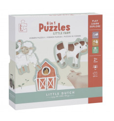 6 EN 1 PUZZLE LITTLE FARM FSC 231