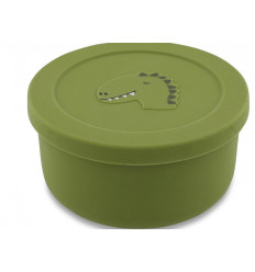 SILICONE SNACK POT WITH LID-MR DINO 25