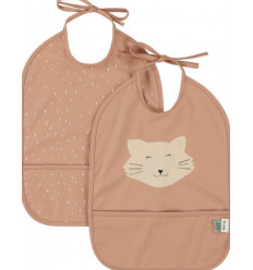 WATERPROOF BIB 2-PACK MRS. CAT 25