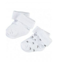 U SOCKS 2 PCK LEVI STARS WHITE 0-3M 21