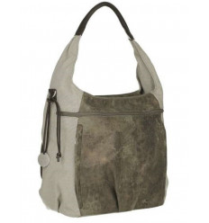CASUAL HOBO BAG METALLIC OLIVE-BEIGE 9