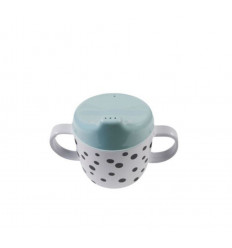 DOTS 2 HANDLE SPOUT CUP BLUE 21