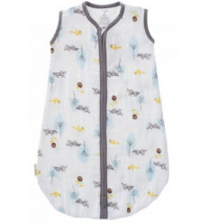 SLAAPZAKMUSLIN 2-LAAGS FOX BLUE 0-6M 20