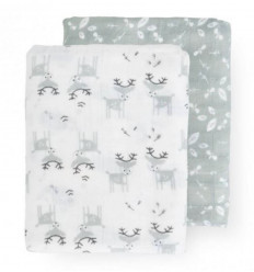 SWADDLE SET 2 ST 120X120CM DEER 20