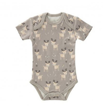 ROMPER KORTE MOUW DEER ASH GREY SIZE 0-3