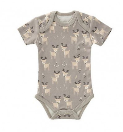 ROMPER KORTE MOUW DEER ASH GREY SIZE 3-6