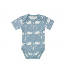 ROMPER KORTEMOUW WHALE BLUE FOG 3-6M 20