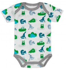 ROMPER KORTE MOUW EKHORN GREEN SIZE: 0-3