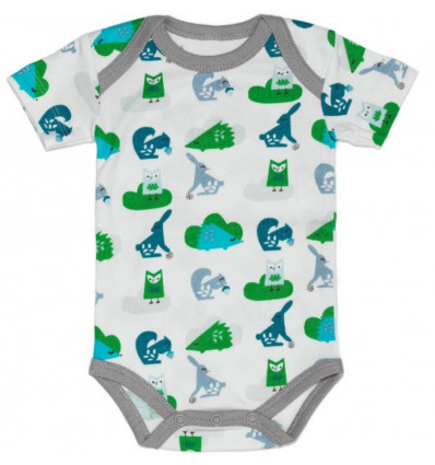 ROMPER KORTE MOUW EKHORN GREEN SIZE: 0-3