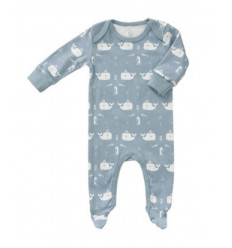 PYJAMA MET VOET WHALE BLUE FOG 0-3M 20