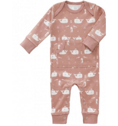PYJAMA MET VOET WHALEMELLOW ROSE 3-6M 20