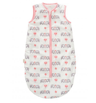 SLAAPZAK GEVOERD ELEFANT PINK SIZE: 6-12