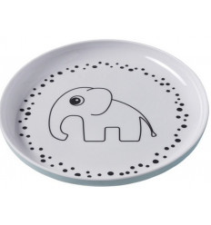 DOTS YUMMYPLUS PLATE BLUE 201