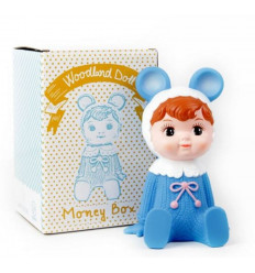 WOODLAND DOLL MONEY BOX BLUE 6