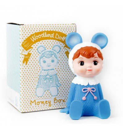 WOODLAND DOLL MONEY BOX BLUE 6
