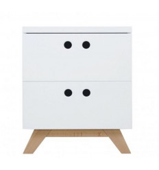 TABLE DE NUIT LYNN BLANC/NATUREL 202