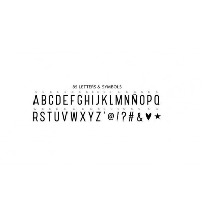 LIGHTBOX LETTER SET BASIC BLACK 21
