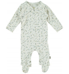 HAPPY ORGANIC FOOTED SUIT OFF WHITE