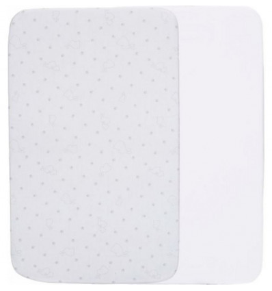 LOT DE 2 DRAPS HOUSSE N2M SILVER 9