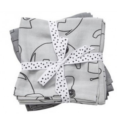BURP CLOTH 2-PACK CONTOUR GREY 25