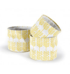 MINI BASKETS FEATHERS YELLOW 6