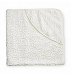 HOODED BABY TOWEL OFF WHITE GOTS 6