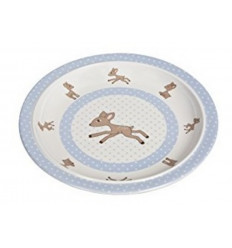 PLATE WITH SILICONE LELA LIGHT BLUE 6