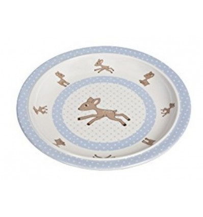 PLATE WITH SILICONE LELA LIGHT BLUE 6