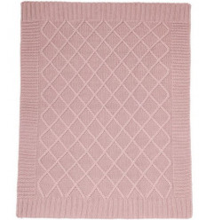 KNITTED BLANKET - DUSKY ROSE PINK 9