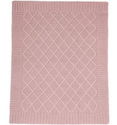 KNITTED BLANKET - DUSKY ROSE PINK 9